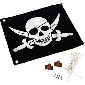 Drapeau Pirates avec système d'hisse Textile - 55 x 1 x 45 cm