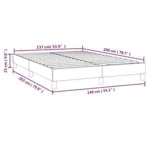 Bettgestell 3016024-4 Schwarz - Cremeweiß - Breite: 140 cm