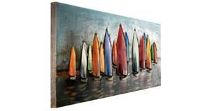 Metallbild Speedy Boats Metall - 144 x 44 x 6 cm