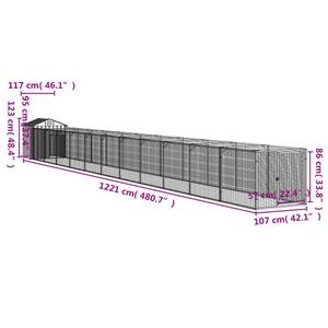 Hundehütte 3030298 Tiefe: 1221 cm