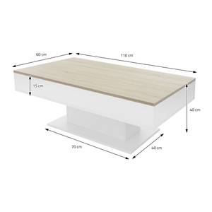 Table basse ML-DESIGN Set Marron - Bois manufacturé - 60 x 40 x 110 cm
