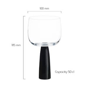 Oslo Gin Gläser Schwarz 2er Set Schwarz - Glas - 10 x 19 x 10 cm