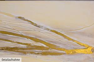 Acrylbild handgemalt Tenderness Gold - Massivholz - Textil - 80 x 80 x 4 cm
