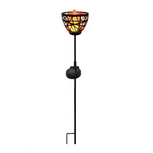 Torche solaire en métal a piquer - LUMIS Noir - Métal - 13 x 85 x 13 cm