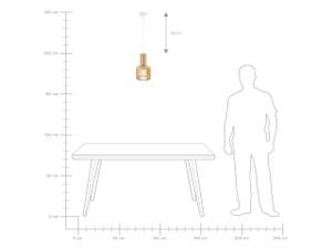 Lampe suspension NIARI Chêne clair - Translucide - Blanc