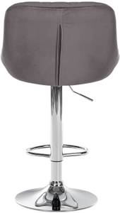 Tabouret de bar Lazio Lot de 2 Gris - Argenté