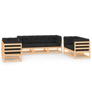 Garten-Lounge-Set (7-teilig) 3083767 Anthrazit - Holz