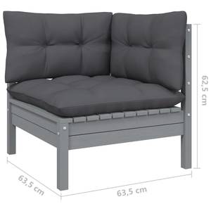 Gartensofa (2er Set) 3012138-15 Grau