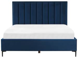 Lit double SEZANNE Noir - Bleu - Bleu marine - Largeur : 190 cm