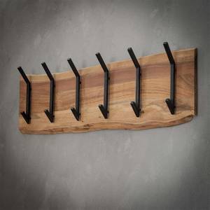 Garderobe Edge Braun - Massivholz - 12 x 30 x 100 cm