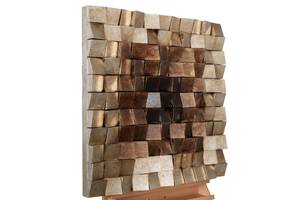 Holzbild Lustrous Pixel 76 x 76 x 8 cm