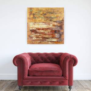 Acrylbild handgemalt Ein Leben zu zweit Braun - Massivholz - Textil - 80 x 80 x 4 cm