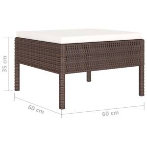 Garten-Lounge-Set (4-teilig) 3009677-1 Braun - Weiß