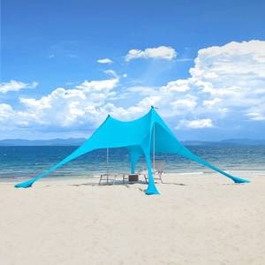 Tente de Plage OZT01-HB Bleu clair - 300 x 300 cm