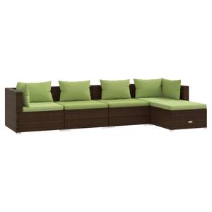 Salon de jardin (lot de 5) 3013632-9 Marron - Vert