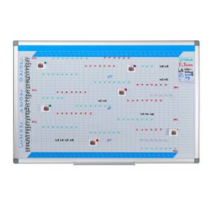 Whiteboard Planer Weiß - Metall - 90 x 60 x 5 cm