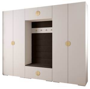 Garderobe Inova 4 Z9 Braun - Gold - Weiß - Gold