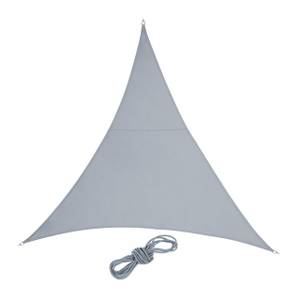 Voile d'ombrage triangle PES gris clair 300 x 245 cm