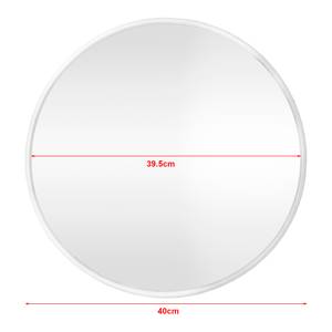 Miroir mural Ordona Blanc - 40 x 40 cm