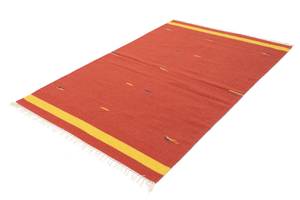 Kelim Modern - 180x120cm Rot - Naturfaser - 120 x 1 x 180 cm