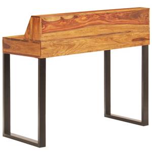 Schreibtisch Braun - Metall - Massivholz - 100 x 94 x 100 cm