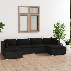 Garten-Lounge-Set (6-teilig) 3013633-1 Schwarz