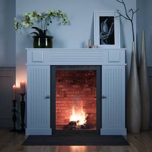 Encadrement de cheminée blanc Blanc - Bois manufacturé - 103 x 119 x 27 cm