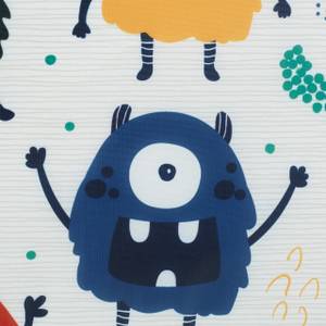 Kinderregal mit Boxen Monster Blau - Orange - Türkis - Holzwerkstoff - Metall - Textil - 93 x 70 x 30 cm