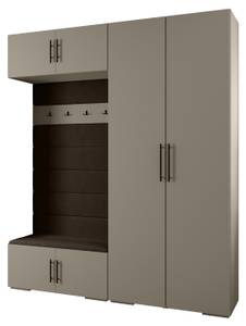 Garderobe Inova 3 Z18 Schwarz - Braun - Grau - Schwarz