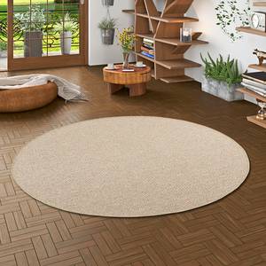 Bentzon Natur Flachgewebe Teppich Rund Braun - 160 x 160 cm