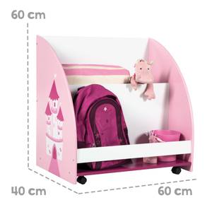 Spielregal Krone Pink - Holzwerkstoff - 60 x 60 x 40 cm