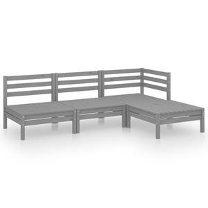 Mobilier de jardin (lot de 4) 3010500 Gris - Bois massif - Bois/Imitation - 64 x 29 x 64 cm