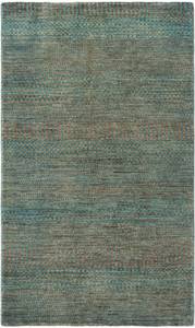 Teppich Juma CXXVII Grün - Textil - 91 x 1 x 156 cm