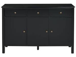 Buffet OLATE Noir - Doré - Bois manufacturé - 120 x 75 x 39 cm