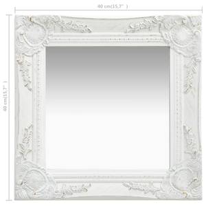 Miroir mural Blanc - 40 x 40 cm