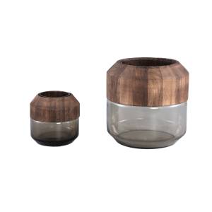 Vase Yacin Marron - Bois massif - 20 x 20 x 20 cm