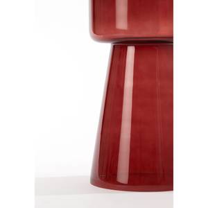 Beistelltisch Dakwa Rot - 30 x 50 x 30 cm - Durchmesser: 30 cm - Glas