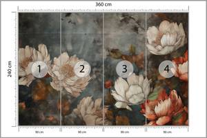 Fototapete Blumen PFLANZEN 3D Retro Stil 360 x 240 x 240 cm