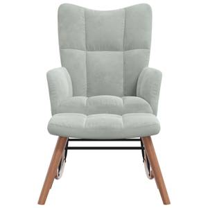 chaise à bascule avec tabouret 3011660-2 Gris - Gris lumineux