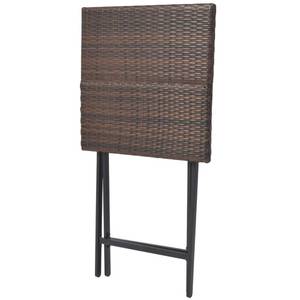 Bistro-Set (3-teilig) 293953 Braun - Kunststoff - Polyrattan - 60 x 101 x 60 cm