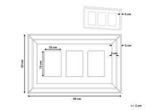 Cadre photo MAKENI Beige - Argenté - Verre - 50 x 32 x 5 cm