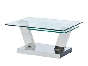 Couchtisch modulierbar OYRUS Silber - Glas - 60 x 43 x 155 cm