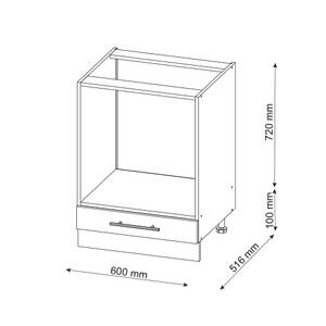 Meuble pour four Fame-Line 36022 Blanc neige - Blanc