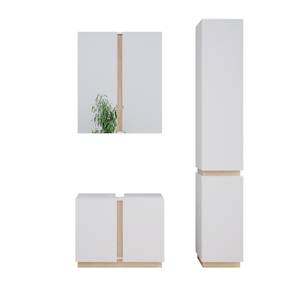 Badmöbel Set Gloria 40889 Braun - Weiß - Holzwerkstoff - 70 x 55 x 34 cm