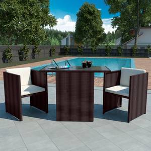 Mobilier de jardin Marron - Polyrotin - 58 x 76 x 102 cm