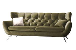 Sofa CHARME 2-Sitzer Velvet Dunkelgrün