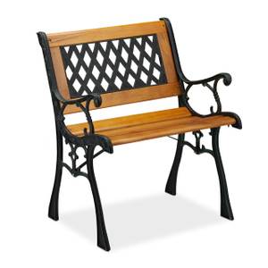 Chaise basse pour jardin en bois Noir - Marron - Vert - Bois manufacturé - Métal - Matière plastique - 62 x 73 x 53 cm