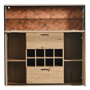 Sideboard GLOWNatur Ⅵ Beige - Holzwerkstoff - Glas - 38 x 111 x 110 cm