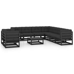 Salon de jardin (lot de 10) 3009856-2 Anthracite - Noir