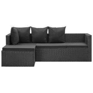 Gartenmöbel-Set (4-teilig) 3006305 Schwarz - Polyrattan - 50 x 33 x 80 cm